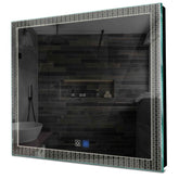 Specchio LED Quadrato | Pulsanti touch | Funzione anti-appannamento | Luce bianca neutra - Reyze Serie Official Modello 5